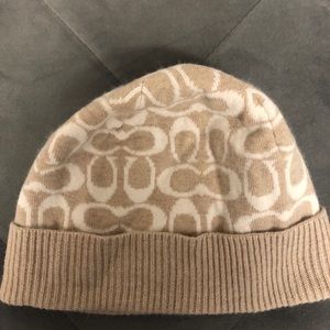 Tan coach beanie